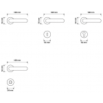 Elika Crystal Vergoldet Türgriff auf Rosette Linea Calì Crystal