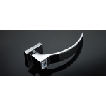 Elios Crystal Glänzender Chrom Türgriff auf Rosette Linea Calì Crystal