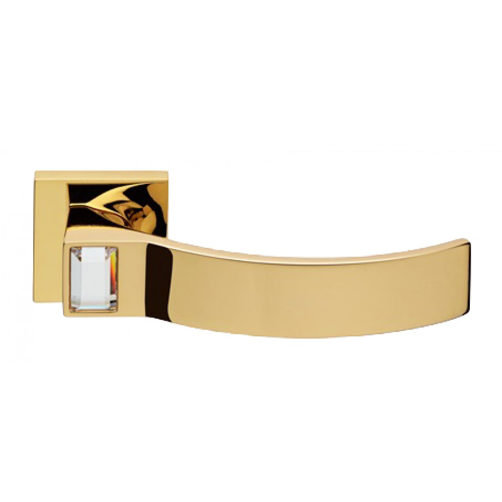 Elios Crystal Vergoldet Türgriff auf Rosette Linea Calì Crystal