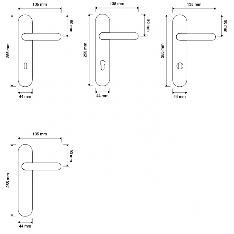 Epoca Türgriff auf Platte Linea Calì Vintage