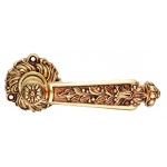 Epoca Französisch Gold Türgriff auf Rosette Linea Calì Vintage