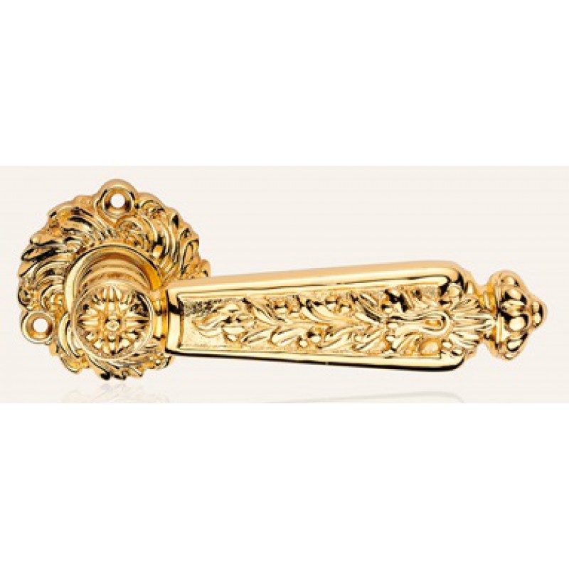 Epoca Vergoldet Türgriff auf Rosette Linea Calì Vintage
