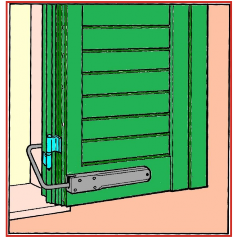 Stop Universal Fensterläden mit ausziehbarem Arm und Edelstahlfeder Pettiti Giuseppe