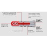 Fischer DuoPower Universal-Bi-Material-Anker mit Schraube oder ohne