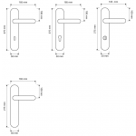 Fish Crystal Türgriff auf Platte Linea Calì Crystal