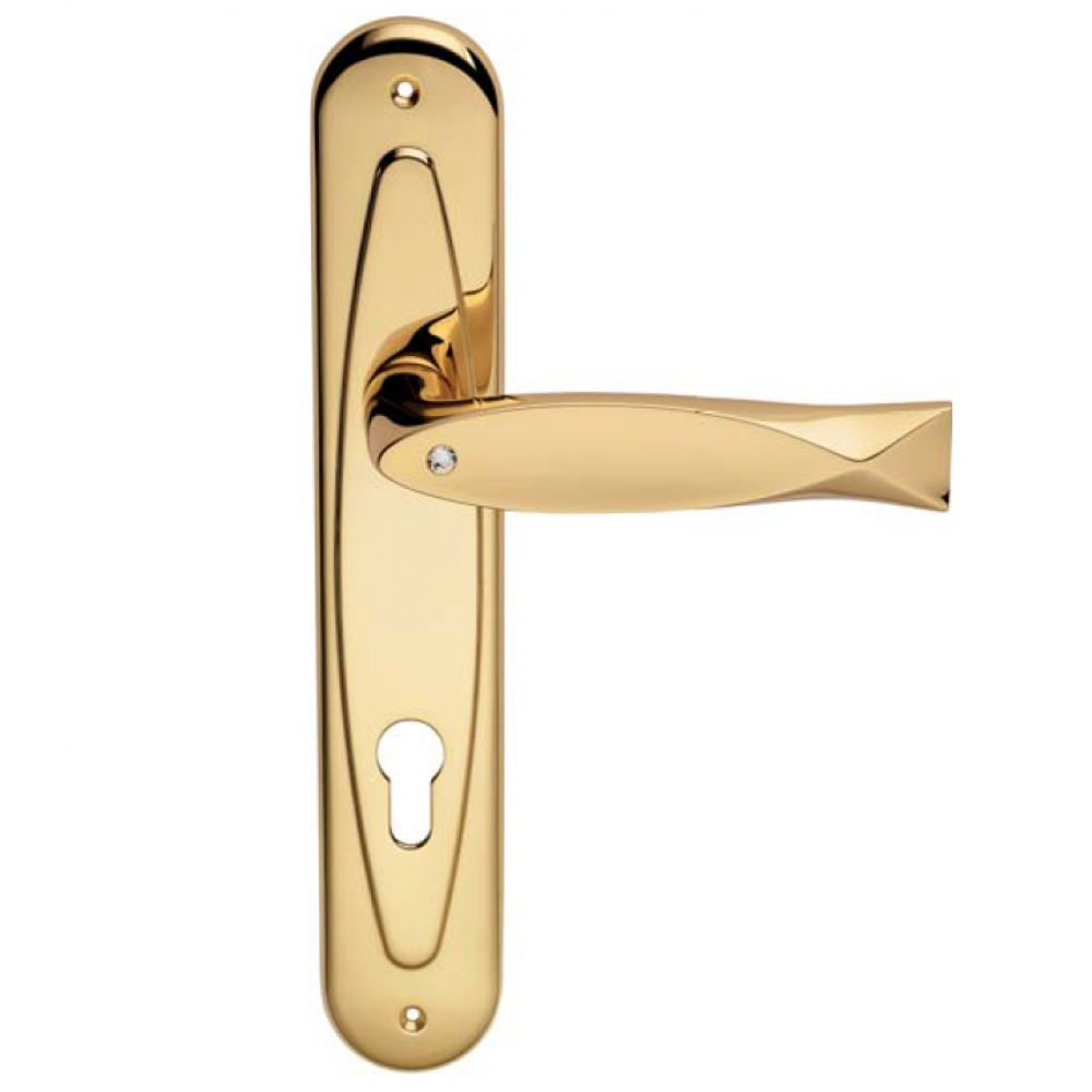 Fish Crystal Türgriff auf Platte Linea Calì Crystal