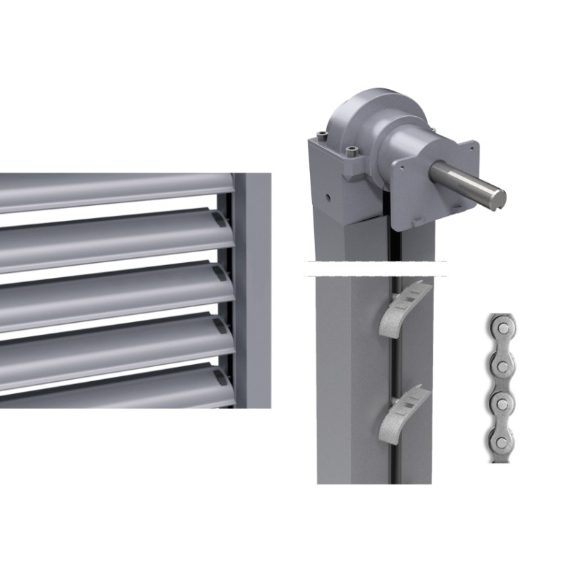 Sonnenschutz aus Aluminium mit Kette Pasini SHADOW