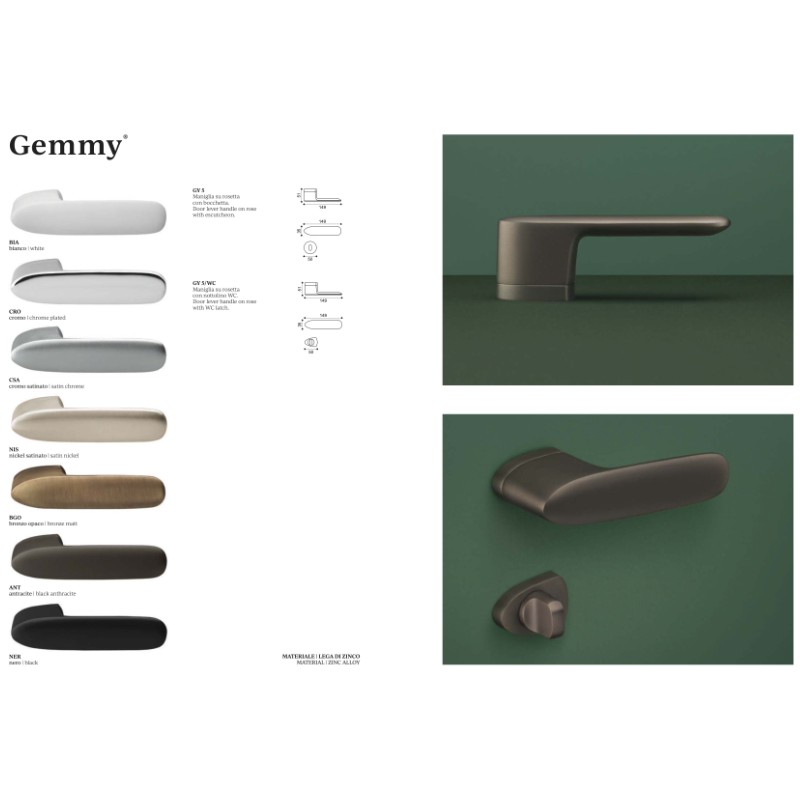 Gemmy Manital Türgriff weiche Form Made in Italy