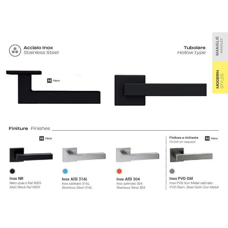 Genève Reguitti Türgriff aus schlankem Edelstahl