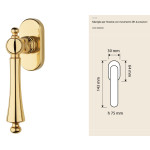 Heidi Linea Calì Klassischer Fenstergriff aus Messing DK