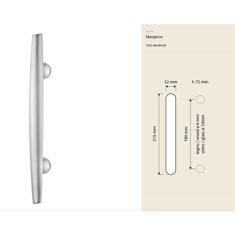 Kendo Linea Calì Stoßgriff Türgriff Samurai-Schwert inspiriert