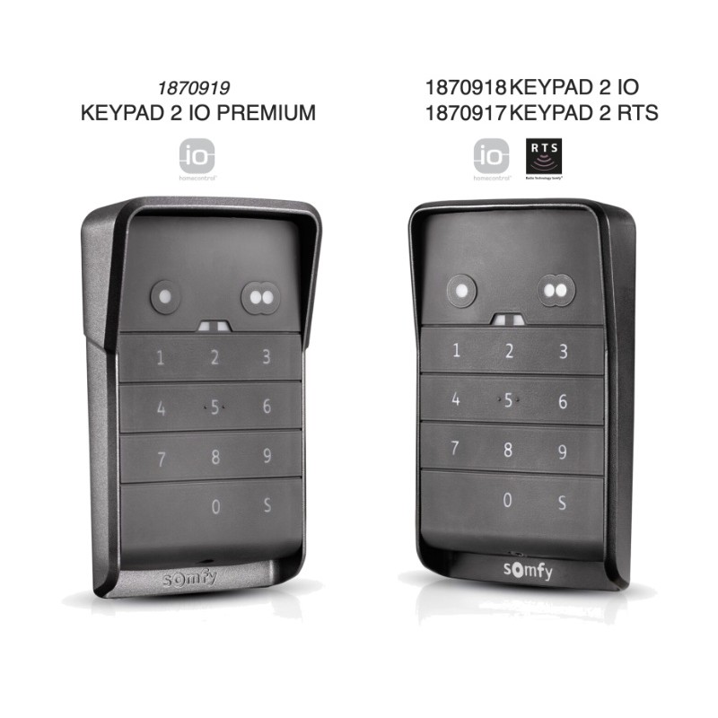 Keypad 2 Somfy Codetastatur für Radio IO und RTS Motoren