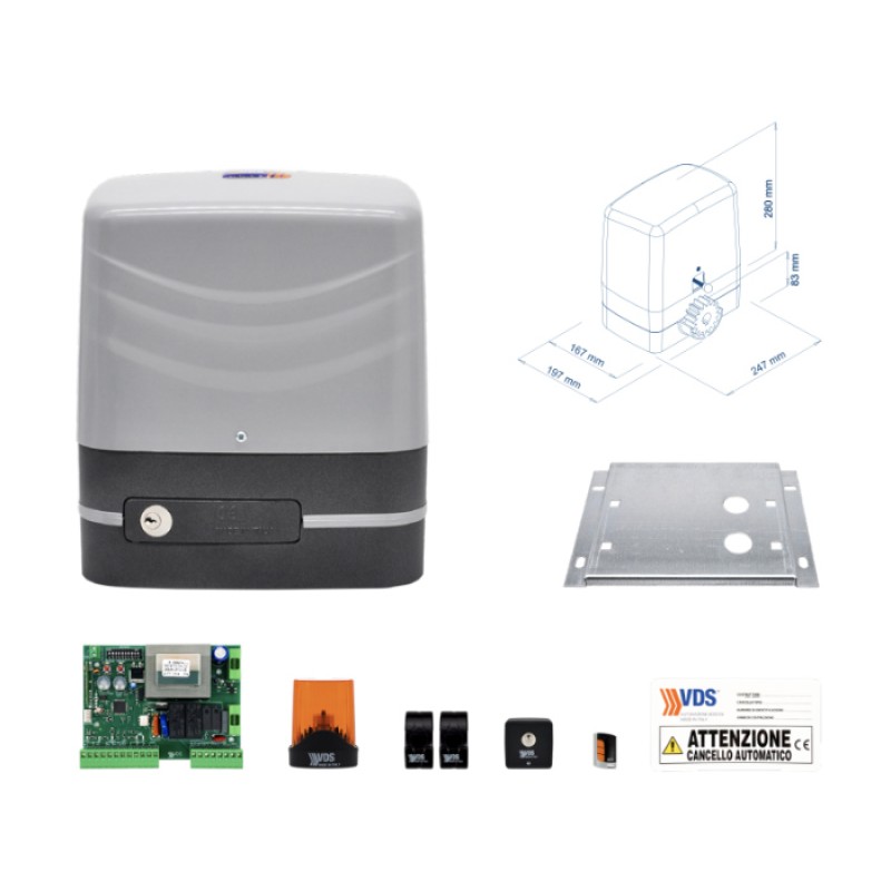 KIT CARRERA VDS Getriebemotor für Schiebetore