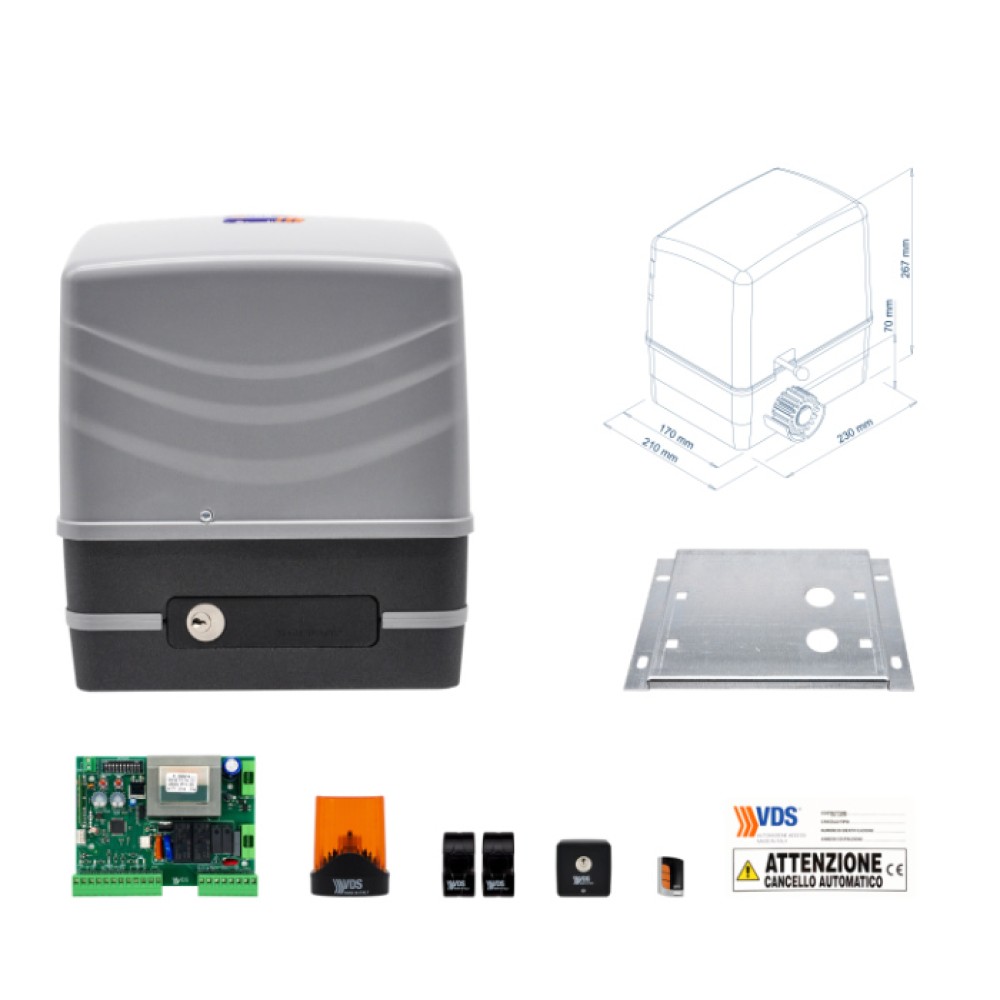 KIT SIMPLY VDS Motor für Schiebetore bis 600kg 230V