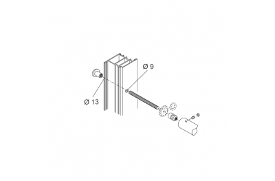 Befestigungssatz PBA 810 Griffe Drehmoment für Türen Glas