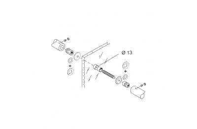 Befestigungssatz PBA 810 Griffe Drehmoment für Türen Glas