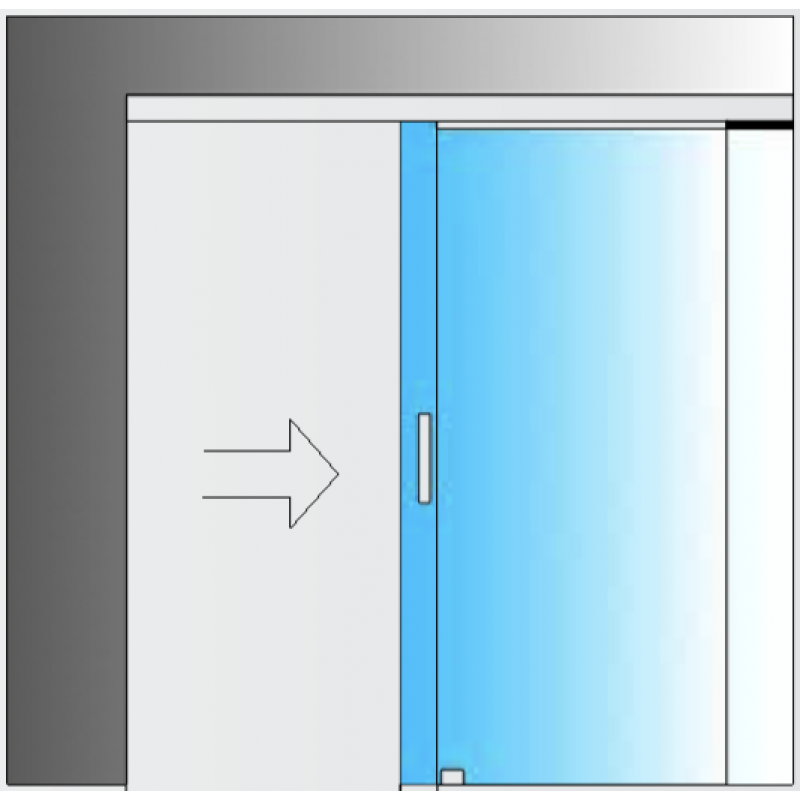 Schiebesatz MiniSlide SbyC Glassystem mit Gleitführung