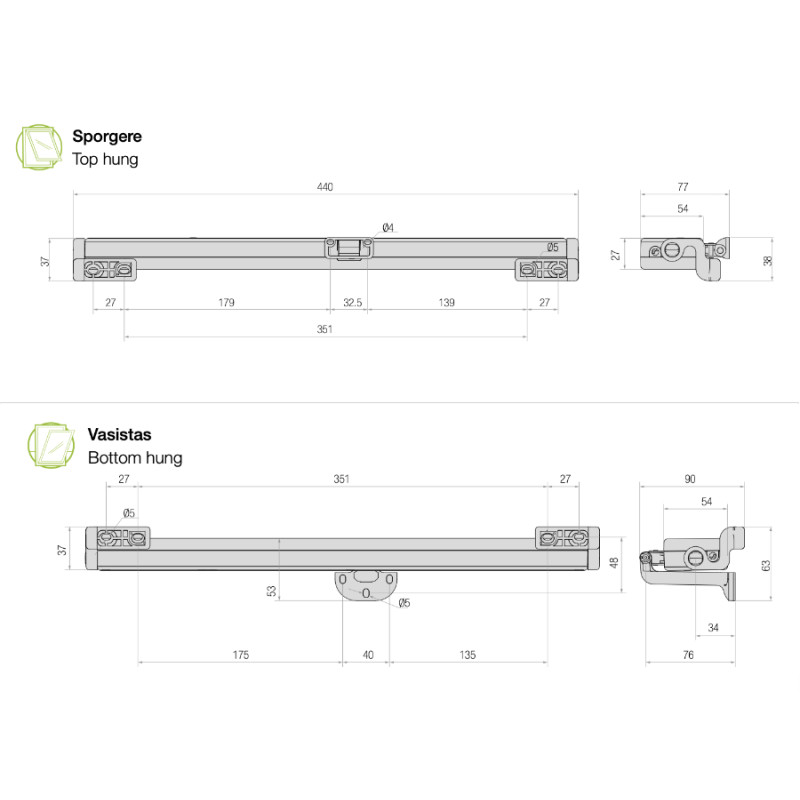 Liwin L35 Slim Comunello Kettenantrieb für Fenster