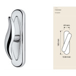 Cremonese Fenstergriff Delfino Linea Calì aus Messing