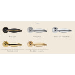 Linea Calì Delfino Griff für klassische Türen aus Messing mit Rosette