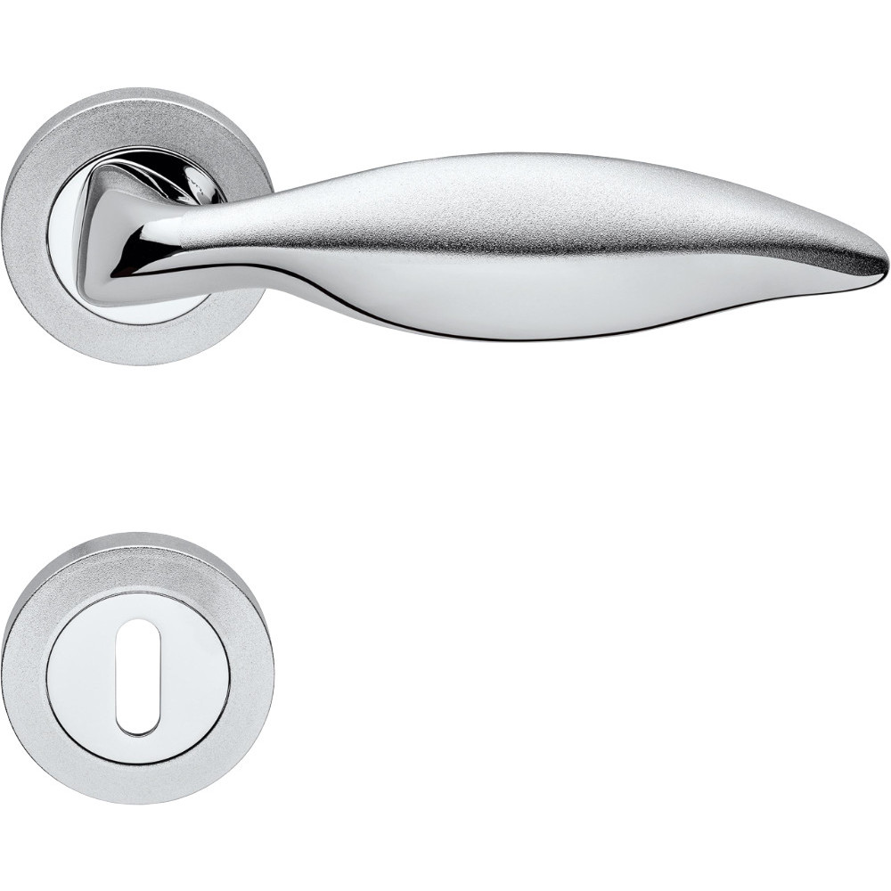 Linea Calì Delfino Griff für klassische Türen aus Messing mit Rosette