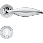 Linea Calì Delfino Griff für klassische Türen aus Messing mit Rosette