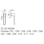 Dreh-Kipp Fenstergriff DUE MOOD Colombo Design DK