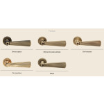 Opera Linea Calì Griff Neoklassischer Vintage-Stil Messing mit Rosette