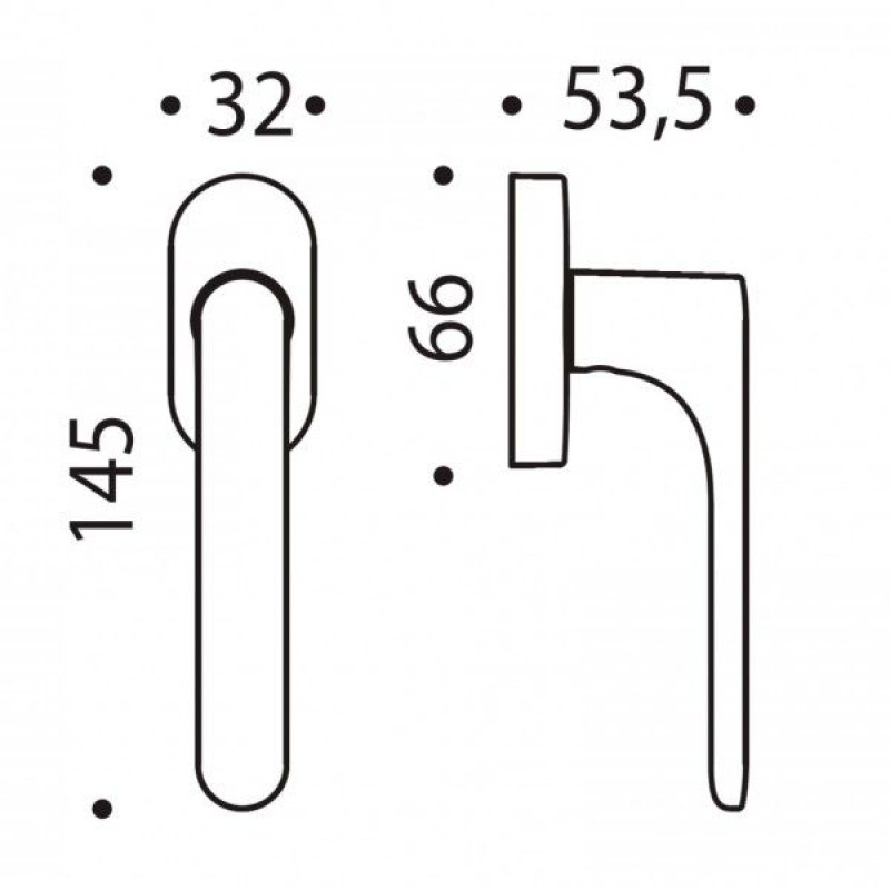 Fenstergriff ONE MOOD Colombo Design DK Made in Italy