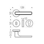 Türgriff DUE COLOMBO DESIGN MOOD Runde Rosette