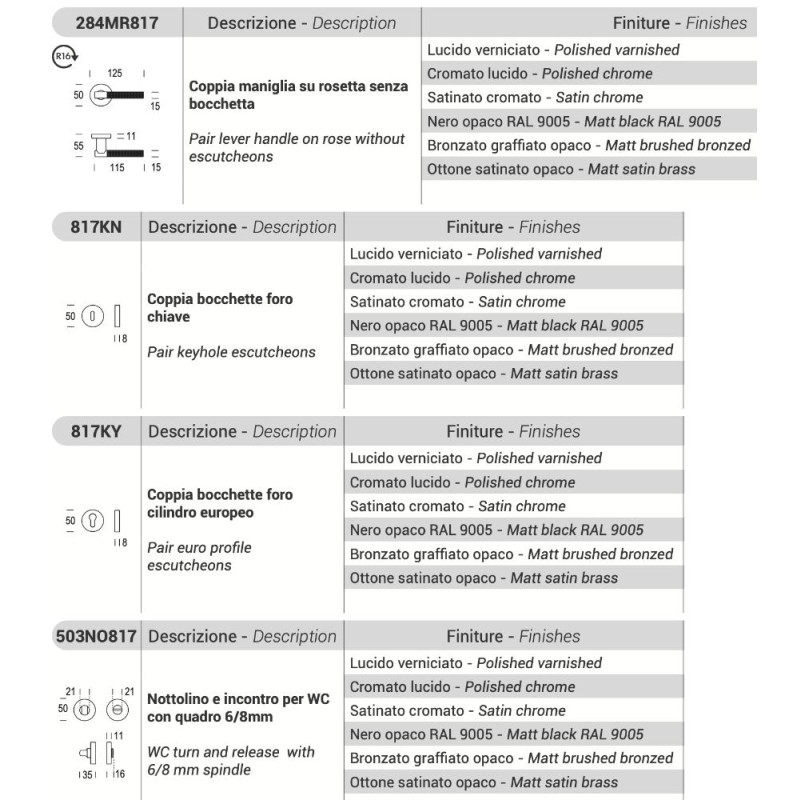 Zaira Reguitti Türgriff auf runder Rosette Modern Design