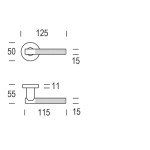 Zaira Reguitti Türgriff auf runder Rosette Modern Design