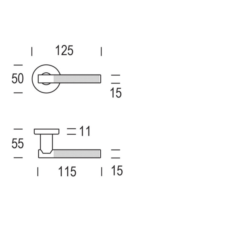 Zaira Reguitti Türgriff auf runder Rosette Modern Design