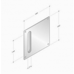 PBA 2001.IT.SC/P Griff aus Edelstahl AISI 316L für Schiebetür