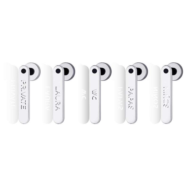 Türgriff mit personalisierter Beschriftung H1055 Words des italienischen Designers Franco Poli für Valli & Valli