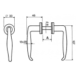 Griffe für Türen Metallschraube mit Painted Black IBFM