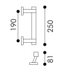 Türstoßgriff Arieni Margherita 992 Rosetten Ø55 Länge 250 mm