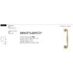 Türstoßgriff aus Messing Arieni Stile 940/E Rosetten Ø45 Länge 260 mm