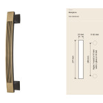 Messing Stoßgriffen Opera Linea Calì neoklassizistischer Vintage-Stil