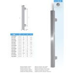 Quadratischer Stoßgriff aus Edelstahl AISI 316L MPM 05.22