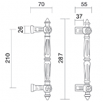 Patrizio Messing Türgriff Classique Line PFS Pasini