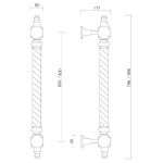 Panther Griffe Messing geschmiedeten Elementen PFS Pasini