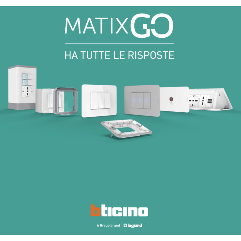 MatixGO BTicino Sortiment an Platten und Schaltern Produktkatalog