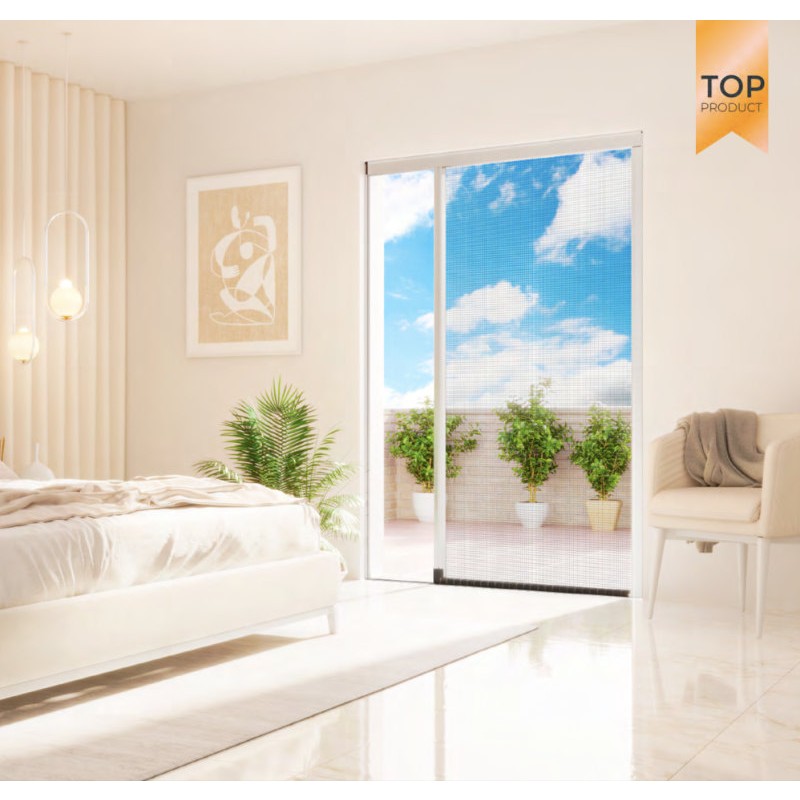 Mega Effezeta System seitliches Fliegengitter mit einziehbarer Führung