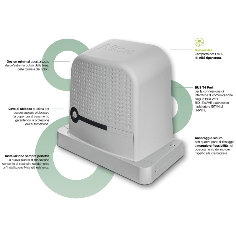 Nice Robo600 Motor für Schiebetore bis zu 600 kg