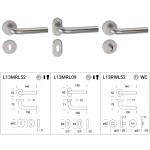 Oslo Regutti Inox Türgriff mit Runder Rosette