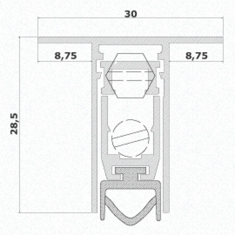 Zugluft für Türen Comaglio 1830 Pressure Series Verschiedene Größen