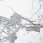 Paros Türgriff auf Rosette aus weißem Calacatta Carrara und Goldmarmor von Mandelli1953