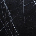 Paros Türgriff auf Rosette aus schwarzem Marmor Marquiña Hergestellt in Italien von Mandelli1953