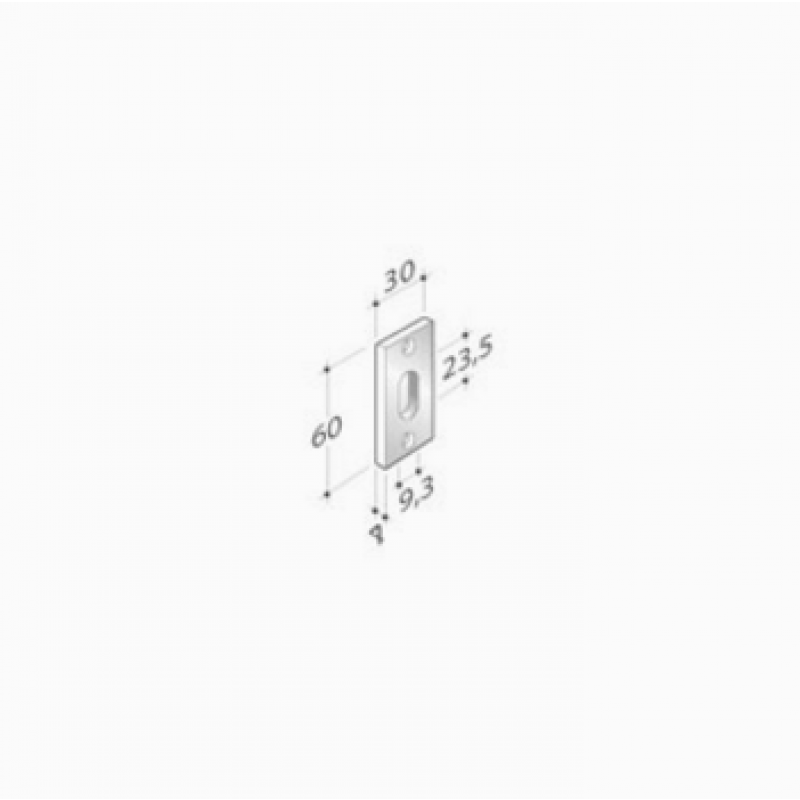 PBA 2001.IT.Y Bocchette Paar rechteckiger Edelstahl